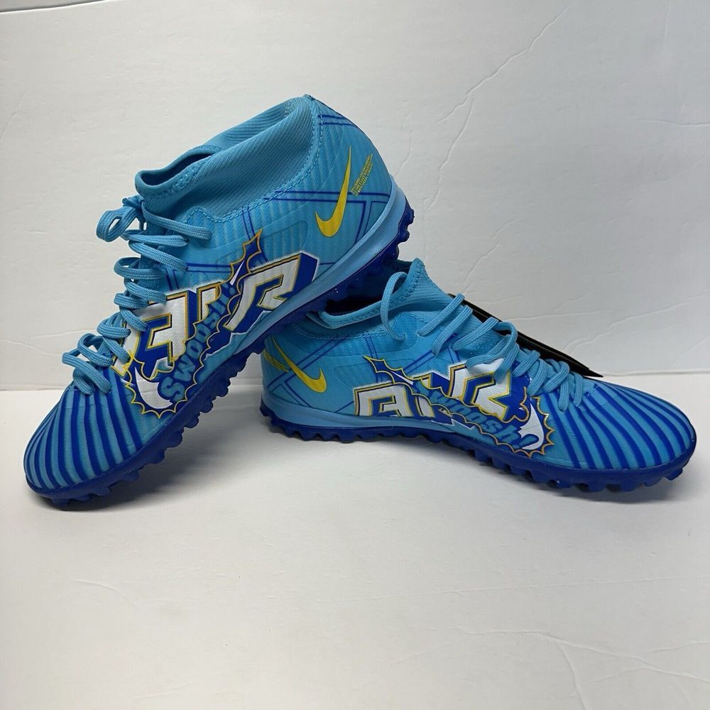 Nike Mercurial Superfly 9 Academy KM TF Turf Blue DO9347-400 Men's 11.5 Womens13 - Picture 4 of 7
